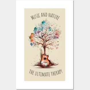 Acoustic Guitar Tree of Life |Gift for Guitar Player | Nature Guitarist | Motivational quotes Posters and Art